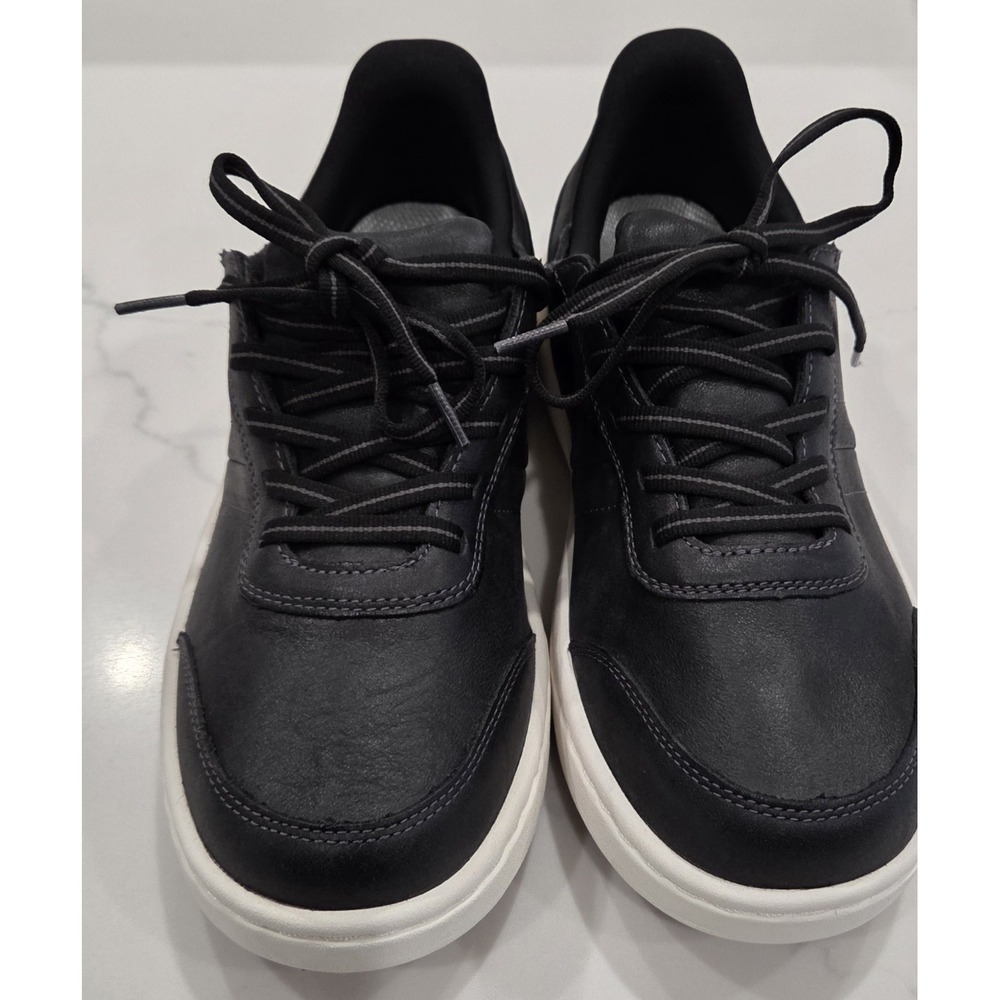 Orthofeet Wander 81105 Women 7 Wide D Black Leather Hands Free Shoes Sneaker